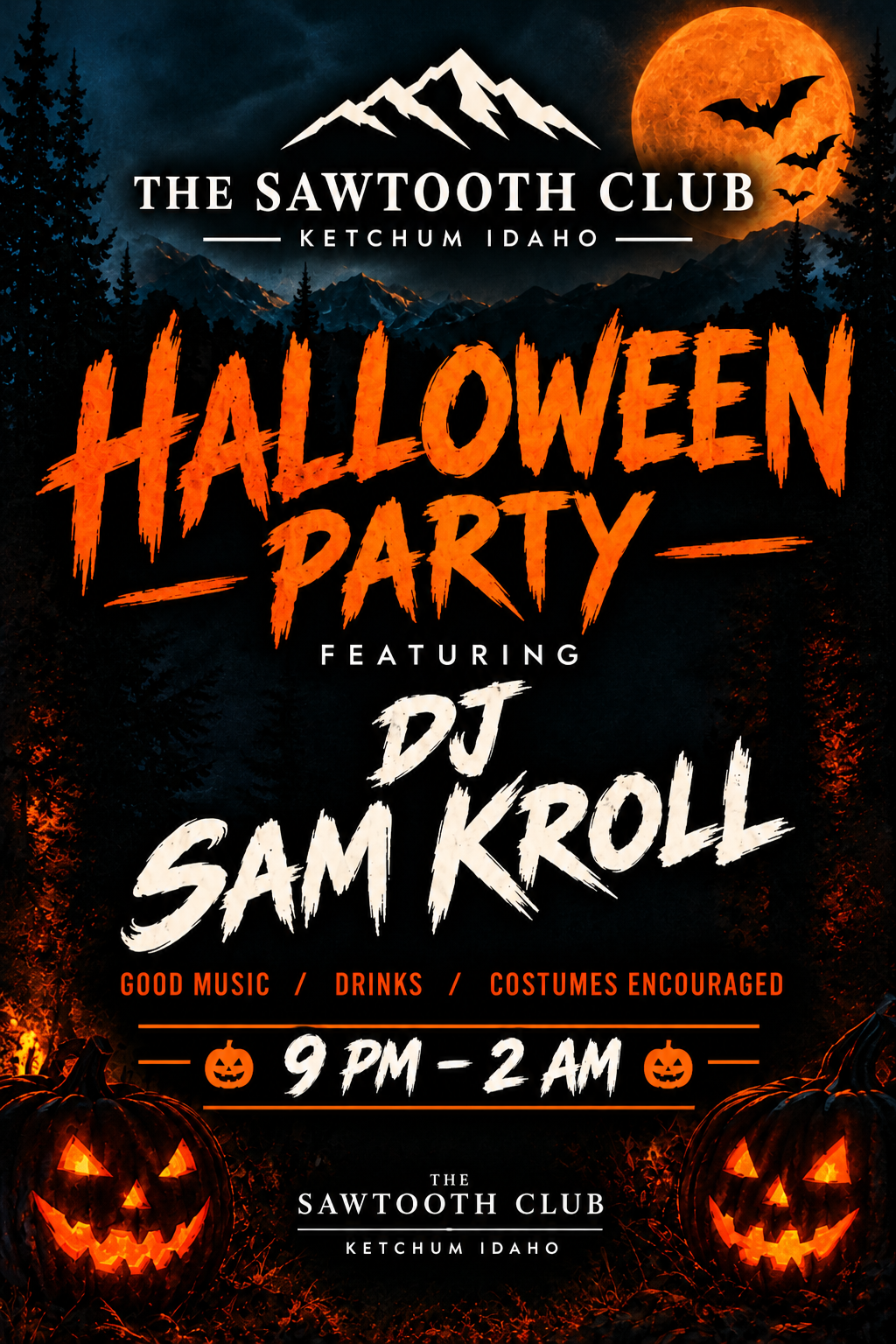 Sawtooth Halloween Party Poster