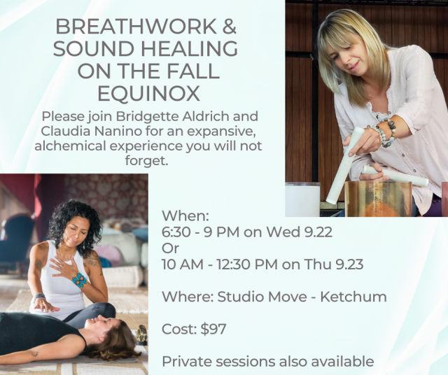 Breathwork & Sound Healing on the Fall Equinox @ Studio Move | Sun Valley | Idaho | United States