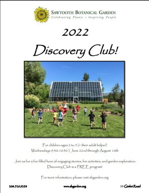 Discovery Kids @ Sawtooth Botanical Garden | Ketchum | Idaho | United States