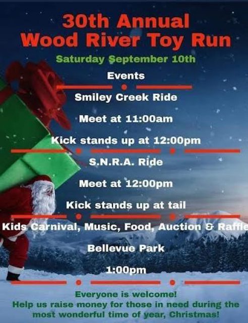 30th Annual Wood River Toy Run @ Various locations