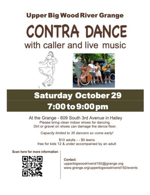 Contra Dances Are Back at the Grange! @ Grange Hall | Hailey | Idaho | United States