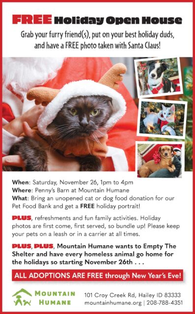Mountain Humane Holiday Open House @ Mountain Humane Penny's Barn | Hailey | Idaho | United States