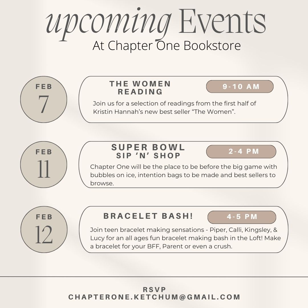 February Events @ Chapter One Bookstore - Visit Sun Valley February Events @ Chapter One Bookstore - Visit Sun Valley