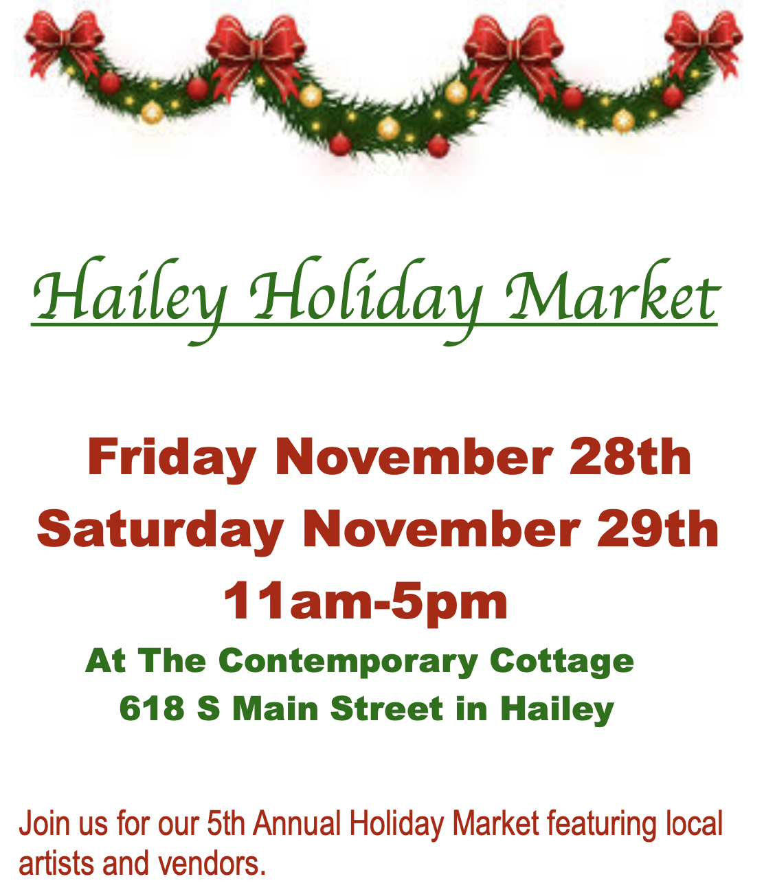 Hailey Holiday Market