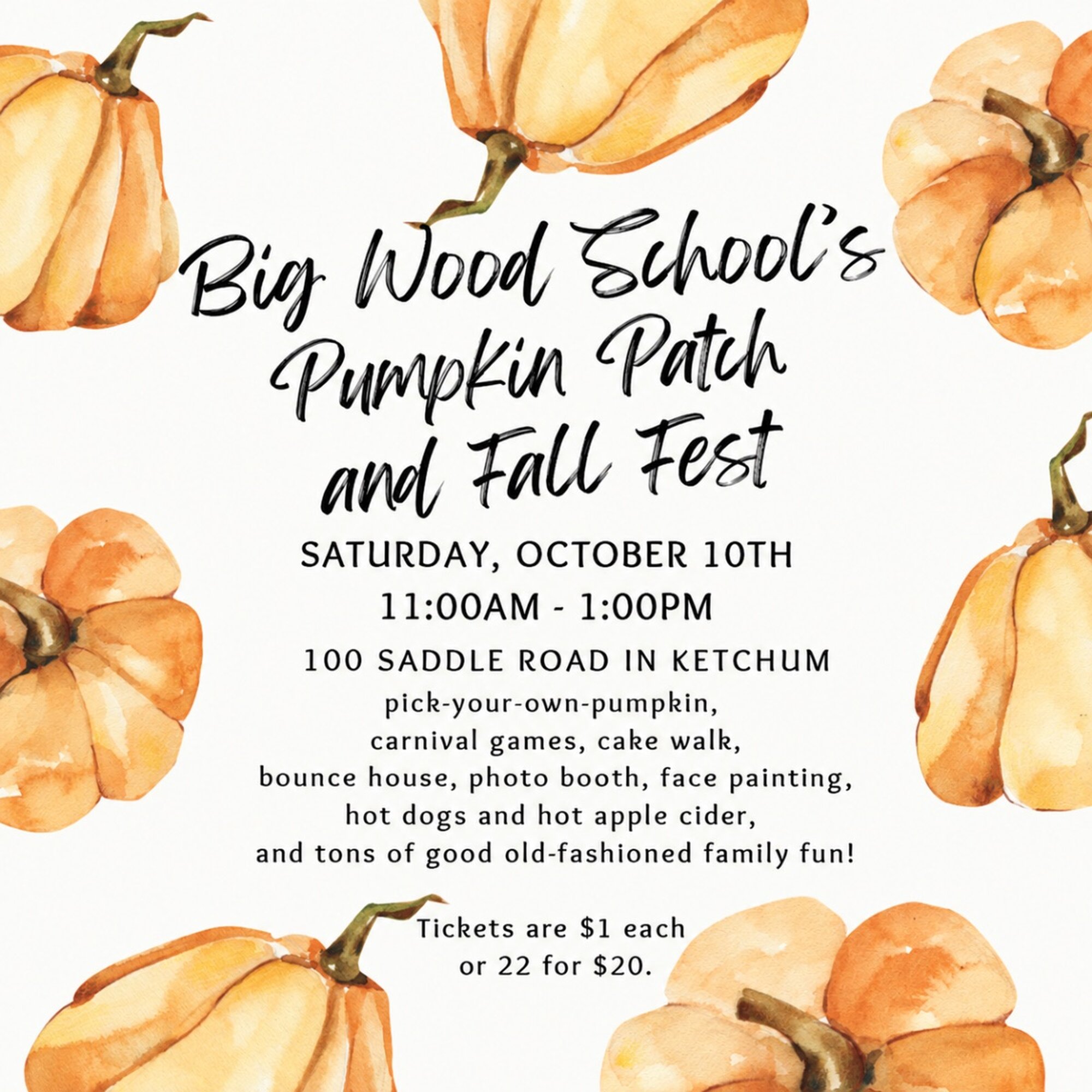 Big Wood School’s Pumpkin Patch and Fall Fest