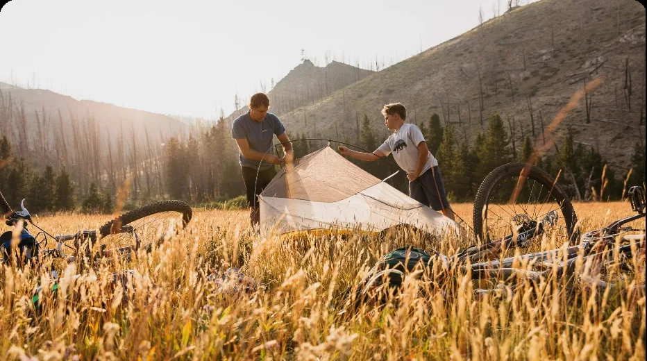 Camping near Fisher Creek, Idaho